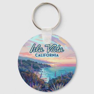 Isla Vista California Santa Barbara Goleta College Key Ring