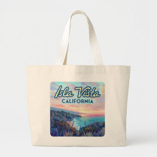 Isla Vista California Santa Barbara Goleta College Large Tote Bag
