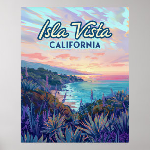 Isla Vista California Santa Barbara Goleta College Poster