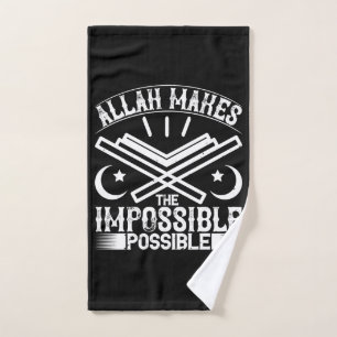 Islam - Allah Makes Impossible Possible Hand Towel