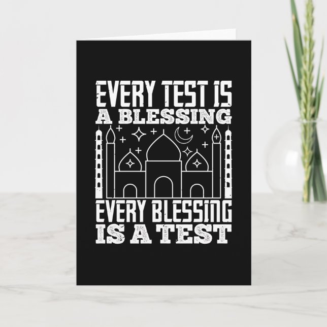 Islam - Every Test Is A Blessing Card (Front)