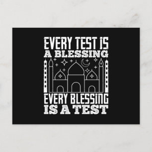 Islam - Every Test Is A Blessing Postcard