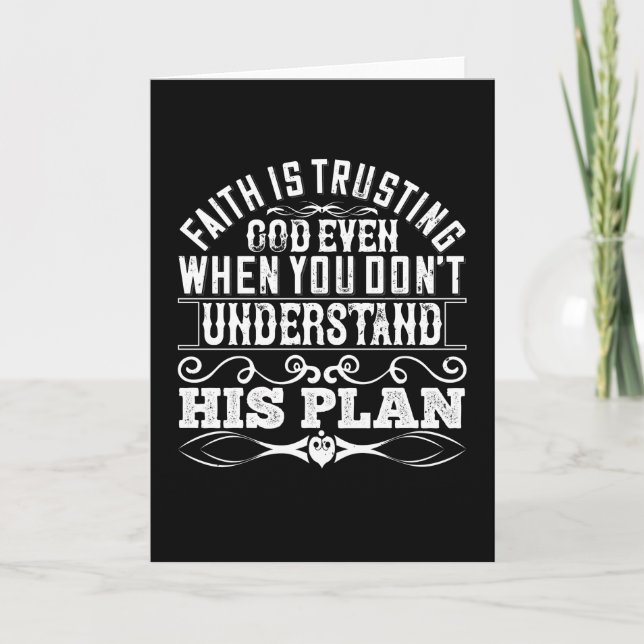 Islam - Faith Is Trusting God Card (Front)