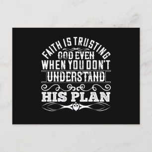 Islam - Faith Is Trusting God Postcard