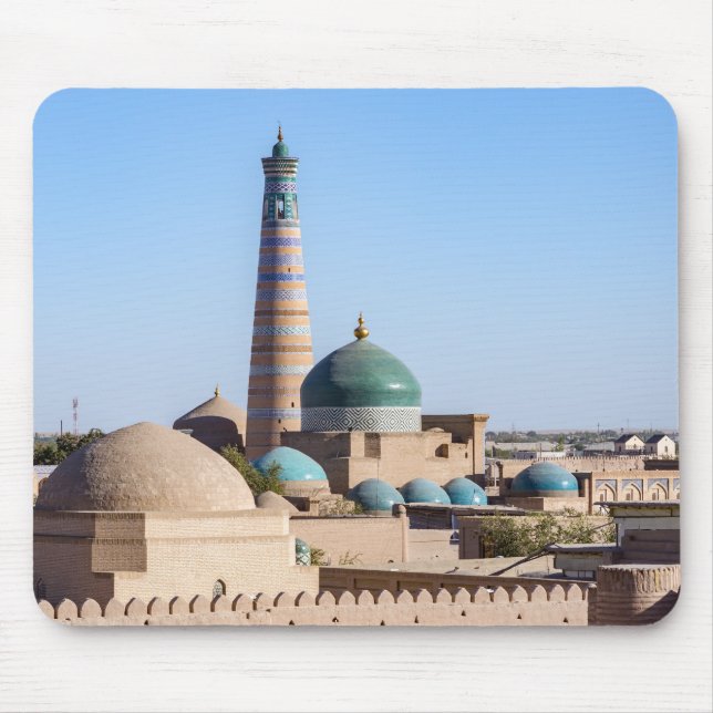 Islam Khodja Minaret & mosque - Khiva, Uzbekistan Mouse Mat (Front)