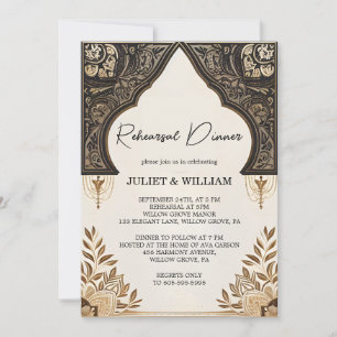 Islam Nikah Arabic Walima Muslim Rehearsal Dinner Invitation