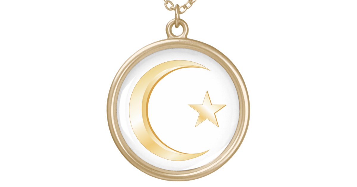 Islam Symbol Gold Plated Necklace | Zazzle.co.uk