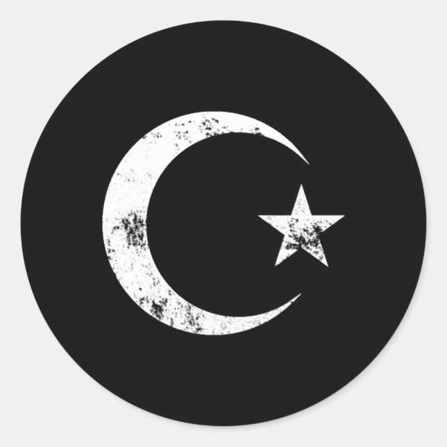 Islam Symbol Islamic Muslim Sign For Classic Round Sticker (Front)