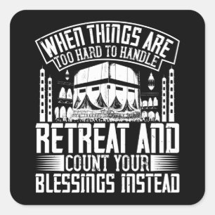 Islam - When Things Are Too Hard Too Handle Square Sticker