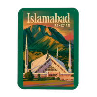 Islamabad Pakistan Faisal Mosque Illustration