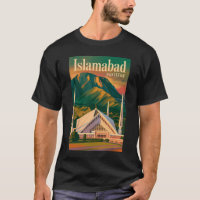 Islamabad Pakistan Faisal Mosque Illustration