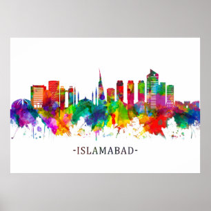 Islamabad Pakistan Skyline Poster