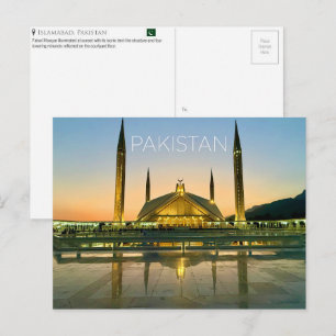 Islamabad, Pakistan Travel Postcard