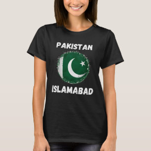 Islamabad Pakistan Vintage Sport Pakistani Flag So T-Shirt