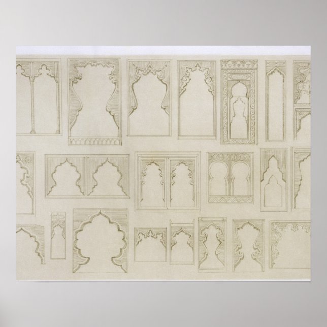 Islamic and Moorish arch designs for balconies, wi Poster (Front)