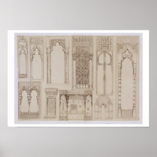 Islamic and Moorish design for shutters and divans Poster