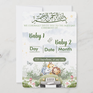 Islamic Aqiqah Celebration Invitation