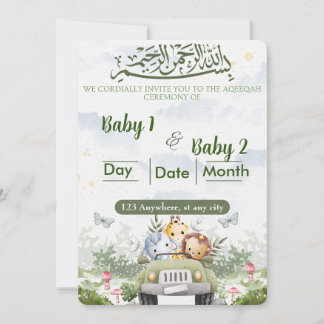 Islamic Aqiqah Celebration Invitation
