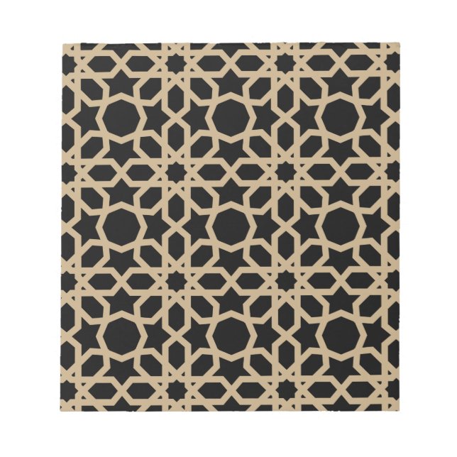 Islamic Arabic Geometric Pattern Design Abstract   Notepad (Front)