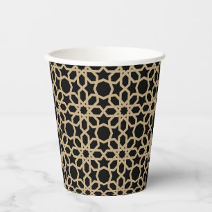 Islamic Arabic Geometric Pattern Design Abstract Paper Cups