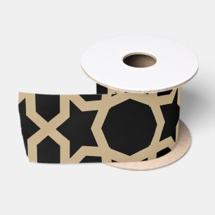 Islamic Arabic Geometric Pattern Design Abstract Satin Ribbon