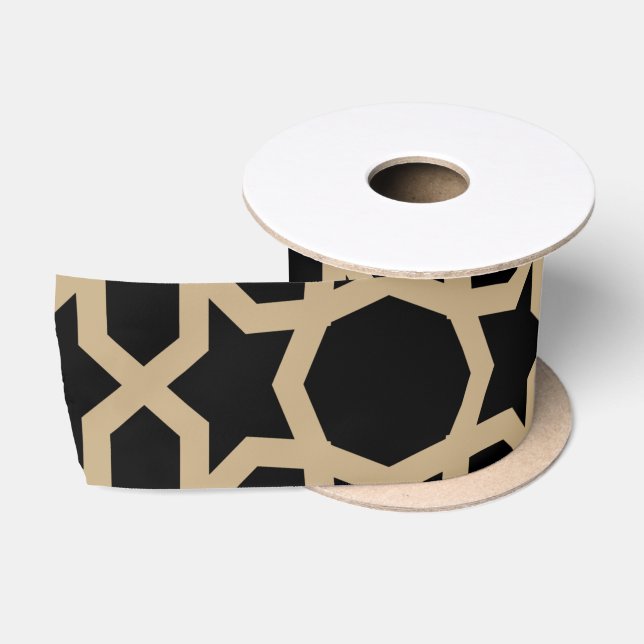 Islamic Arabic Geometric Pattern Design Abstract  Satin Ribbon (Spool)
