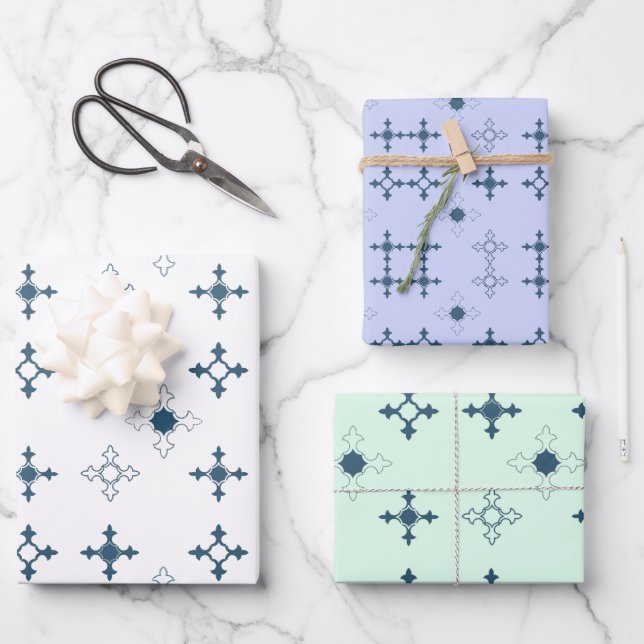 islamic arabic pattern wrapping paper sheet (Front)