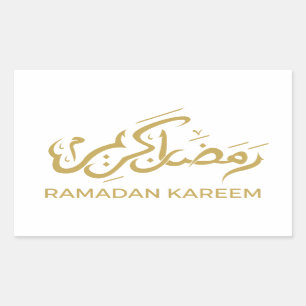 Islamic Arabic Ramadan Kareem Rectangular Sticker