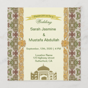 Islamic Arabic Wedding Invitation