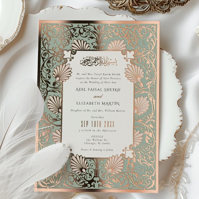 Islamic Art Nouveau Gold Foil Accents Wedding (Creator Uploaded)