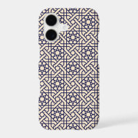 Islamic Blue White Moroccan Geometric Pattern
