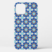 Islamic Blue White Moroccan Geometric Pattern