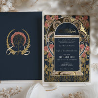 Islamic Burgundy Wedding Art Nouveau