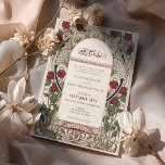 Islamic Burgundy Wedding Art Nouveau Mucha Invitation<br><div class="desc">Islamic Art Nouveau Vintage wedding invitations by Alphonse Mucha in a floral, romantic, and whimsical design. Victorian flourishes complement classic art deco fonts. Please enter your custom information, and you're done. If you wish to change the design further, simply click the blue "Customise It" button. Thank you so much for...</div>