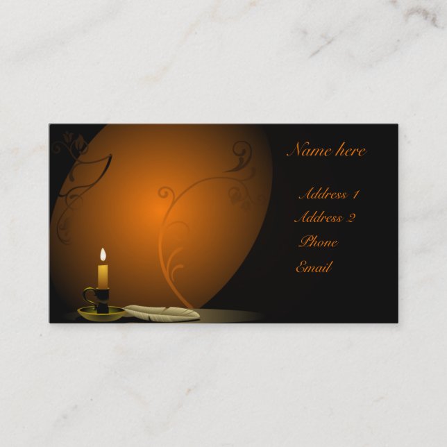 Islamic candle design business card (Front)