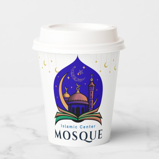 Islamic Center Coffee Cup – Mosque & Crescent Nigh (Front)
