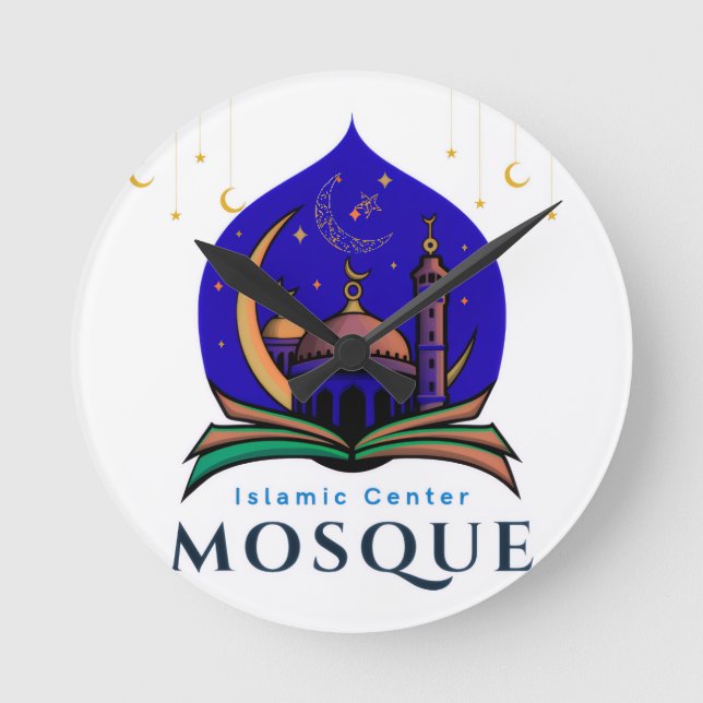 Islamic Center Mosque – Decorative Wall Clock (Front)