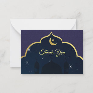 Islamic Damask Pattern Thank You Card