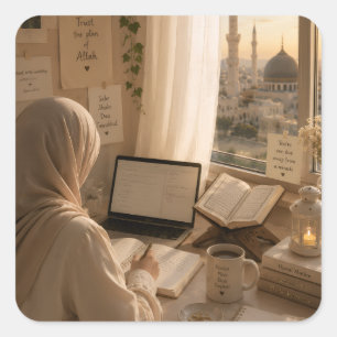 Islamic Deen & Dunya Spiral sticker