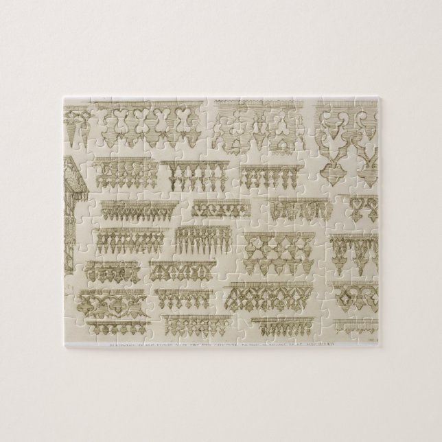 Islamic designs for cornice, balcony and mashrabiy jigsaw puzzle (Horizontal)