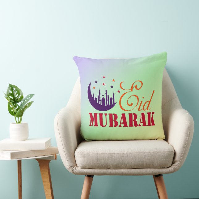 Islamic Eid Greetings - Modern Chic Eid Mubarak Cushion (Chair)