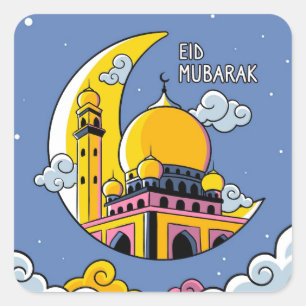 Islamic Eid Mubarak   Square Sticker
