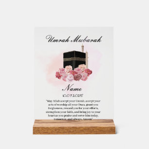 Islamic floral acrylic umrah Mubarak  Acrylic Sign