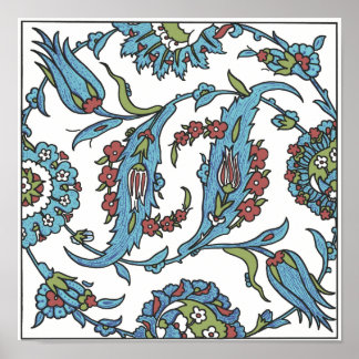 Islamic Floral Ceramic Tile #1 Poster