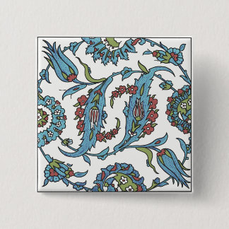 Islamic Floral Ceramic Tile #1Square Button