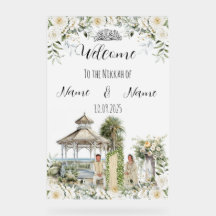 Islamic floral Nikkah sign