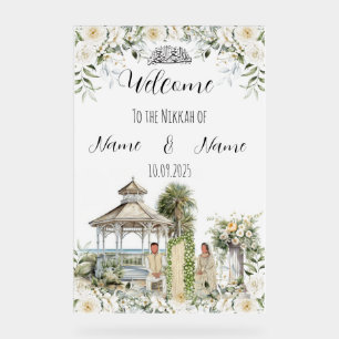 Islamic floral Nikkah sign
