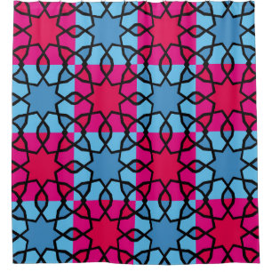 Islamic geometric motifs, which are very niceabstr shower curtain