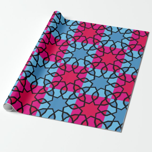 Islamic geometric motifs, which are very niceabstr wrapping paper (Unrolled)