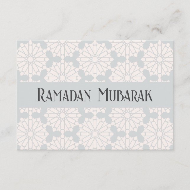 Islamic Geometric Pattern Advice Card (Front)